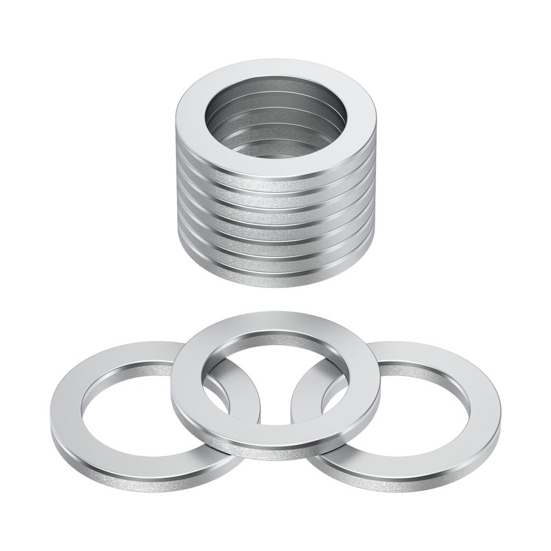 PRIME AVE Aluminium Oil Drain Plug Gaskets - 14mm Crush Washer for Leak Proof Sealing - Durable and Reliable Oil Plug Washer - Compatible with Hyundai & Kia Part# 21513-23001 (Pack of 10) - Image 1